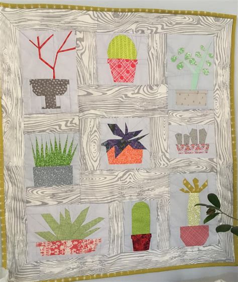 Cacti and Succulent Quilt Pattern Set; 9 blocks Craftsy Flower