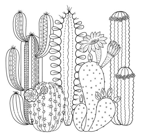 Cactus Free Coloring Pages