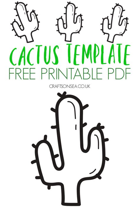 Cactus template, Printable cactus, Pattern