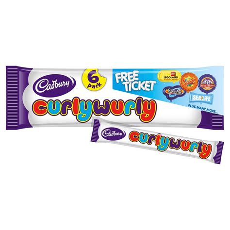 Cadbury Curly Wurly Chocolate 6X21.5G - Tesco Groceries