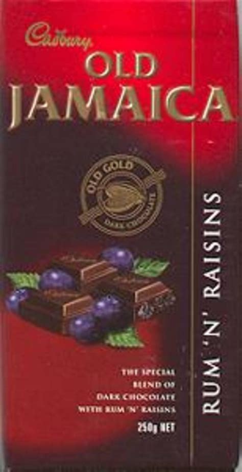 Cadbury Old Jamaica Rum & Raisin Dark Chocolate Bar