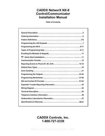Caddx networx nx 8 manuals wiring diagram. - Front axle tech manual for ford excursion.