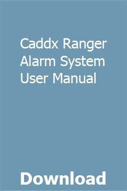 Caddx ranger alarm system user manual. - Anthologie des sociologues franc ʹais contemporains..