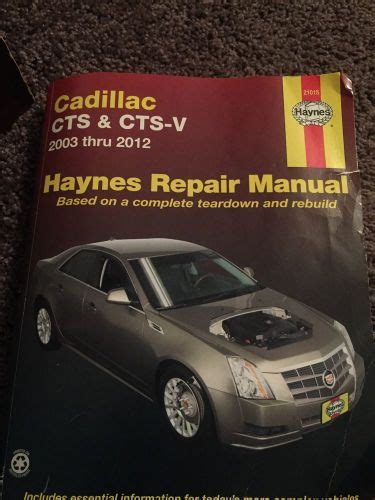 Cadillac cts and cts v 2003 2012 haynes repair manual. - El libro de los ositos para rezar.