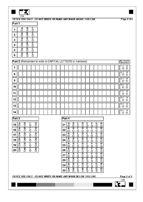 Cae Listening Sample Answer Sheet