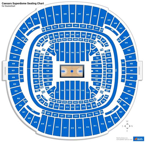 Caesars Superdome - Interactive concert Seating Chart. *This is the most common end-stage configuration here. Your concert may have a different floor layout. Caesars Superdome seating charts for all events including concert. Seating charts for New Orleans Saints.. 