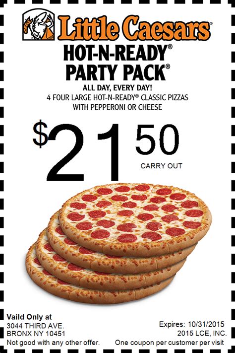Caesar pizza coupon. Today, Little Caesars is the third largest pizza chain in the world, with restaurants in each of the 50 U.S. states and 27 countries and territories. Little Caesars recently introduced contactless options for both delivery and carry-out through the Little Caesars app. Pizzas are baked in 475-degree ovens to ensure food safety and never touched ... 