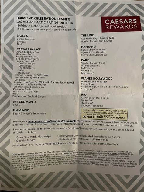 Caesars palace rewards. If you are eligible for the "daily laurel lounge" coupons, you can use them to get the large fiji waters at pronto, or coffee and pastry at the Guy Savoy brioche place. Most cocktails at Vesper are at least $21 and they may or may not accept the vouchers. Wine is less than $20. Not sure what you mean by "convert to normal rewards." 