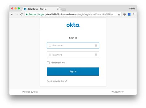 Get in to Okta. Please enter your organisation's address. We'll send you to your own login page, where you can access your account directly. Your Site Address. .okta.com. Submit. Start your free trial with Okta. Simply fill out the form and we'll send you to your own login page, where you can access your account directly.. 