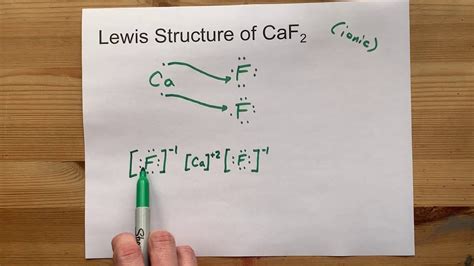 Calcium fluoride Lewis dot structure. Calcium fluoride (CaF2) is another compound that can be represented using Lewis dot structures. It is commonly found in minerals such as fluorite. To determine the Lewis dot structure of calcium fluoride, we start by considering the electron configuration of each element. Calcium has two valence electrons ... .