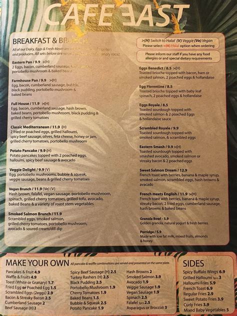 Cafe East Menu, Prices & Hours of Operation 2024 - National …