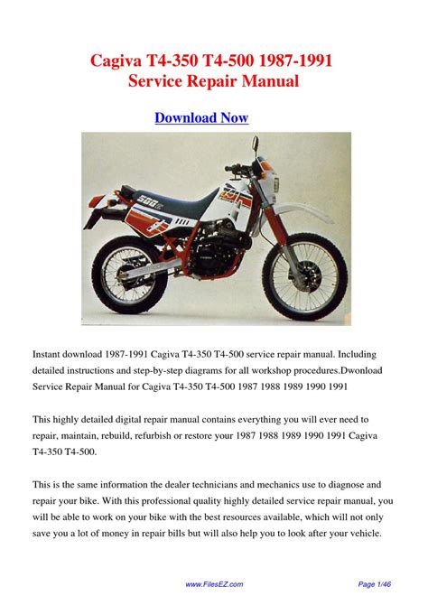 Cagiva t4 350 t4 500 digital workshop repair manual 1987 on. - Citroen saxo 15 d service manual.