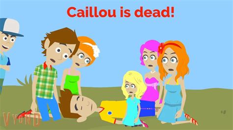 Caillou doesn't get Ice Cream, he was roaring, to take the seatbelt off. Caillou eats Mum with spikes. And then pushes Mum. Pressing the horn. Flattened children. Mum has a gun. Caillou is eating Mum again! And Rosie died. And Caillou eats Mum yet again. And the last time. Mum is dead. And eating and gobbling. To scare dad. And faceless Caillou spluttered on the skin. To have a "ROOOOOOOOAR .... 