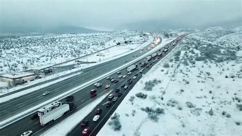Feb 24, 2023 · Snow began falling in the High Desert on Thursday afternoon, worsening traffic conditions in the Cajon Pass, with many commuters reporting sporadic weather conditions. The blizzard is expected to bring fog and heavy blowing snow that will lower visibility in the mountains to near zero. “Travel will be VERY DIFFICULT TO IMPOSSIBLE due to the ... . 