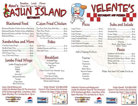 Cajun island menu. Menu. View the Menu of Nico's Cajun Island Cafe in 1765 Brice Rd, Reynoldsburg, OH. Share it with friends or find your next meal. We are a OASIS in the middle... 
