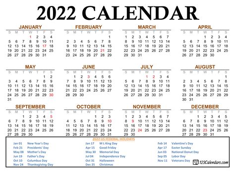 Cak Calendar 2022