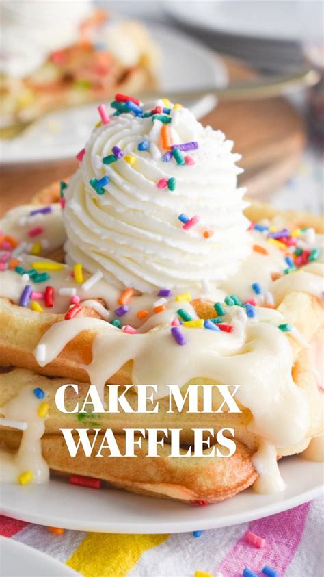 Cake Batter Waffles From Scratch MomsWhoSave.com