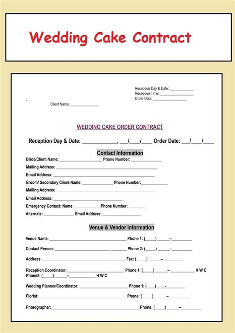 Cake Contract Sample Projects to Try Pinterest Cake