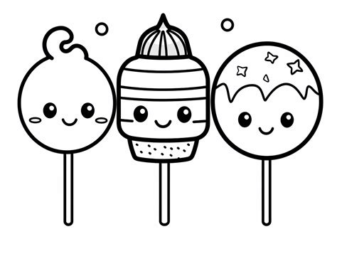 Cake Pop Coloring Pages Coloring Pages