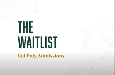 Cal poly waitlist acceptance rate. April. April 1. Cal Poly strives to notify all applicants of their admissions decision. April 13-15. Open House. Early April. Scholarship and financial aid award offers for newly accepted students are available through the portal on the Money Matters tab. Housing application available for students who have accepted Cal Poly’s offer of admission. 