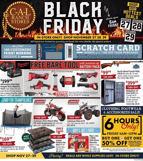 Does Cal Ranch have Black Friday? Yes, C-A-L Ranch Stores offers Black Friday and Cyber Monday deals..