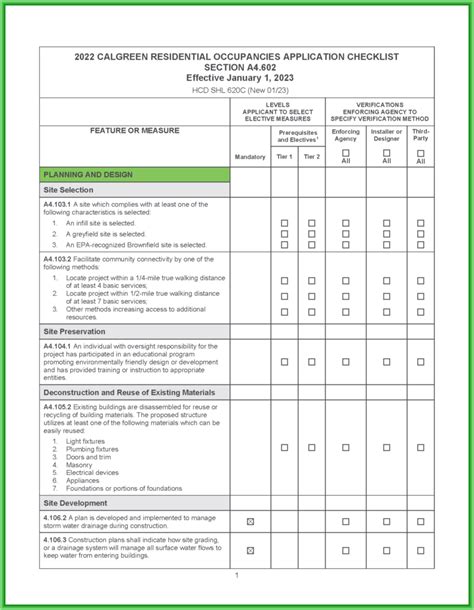 CalGreen Code CalGreen Checklist Services
