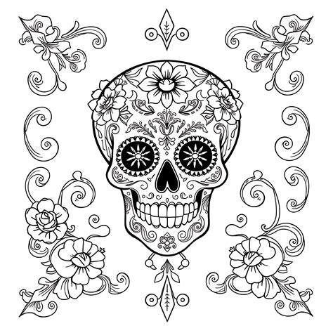 Calavera Coloring Shee