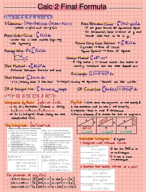 Jun 6, 2018 · Complete Calculus Cheat Sheet - This contains comm