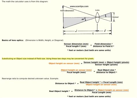 Calculate object size when I have physical pixel size