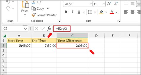 Calculate time difference in excel between 2 times YouTube