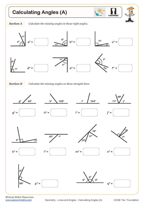 Calculating Angles Around a Point Worksheet Maths Year 5