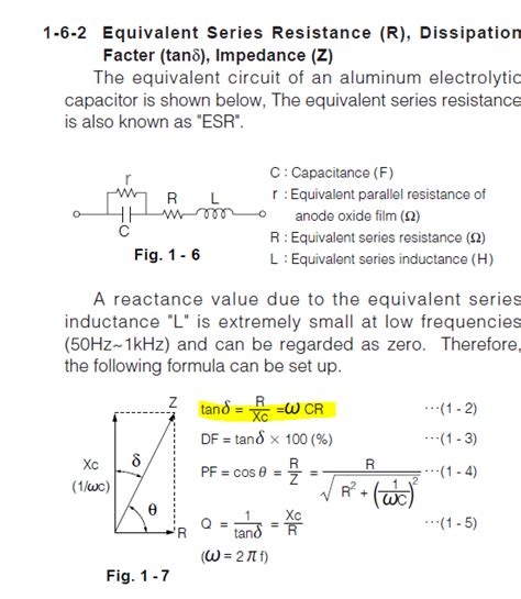 Calculating ESR of a capacitor Electrical Engineering Stack Exchange