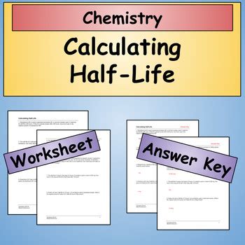 Calculating Half Life Worksheet