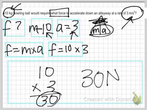 Calculating mass of an orbiting body with force and acceleration