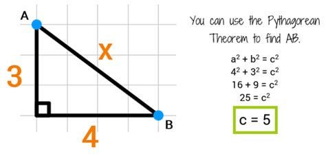 Calculating the Distance Between Two Points Using Pythagorean Theorem (A)