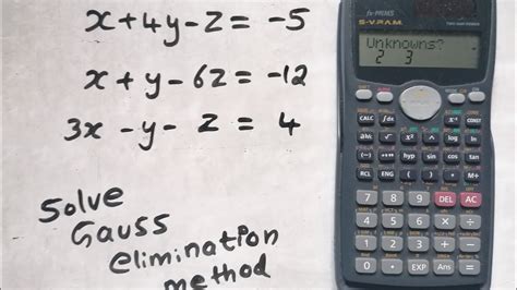 Sep 11, 2015 ... ... to solve 2x2 or 3x3 systems of linear equations. TI-36X Pro Gaussian Elimination Tutorial. 9K views · 8 years ago ...more. Calculator Expert..
