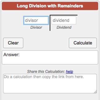 A Division forms when you divide a number (dividend) by 