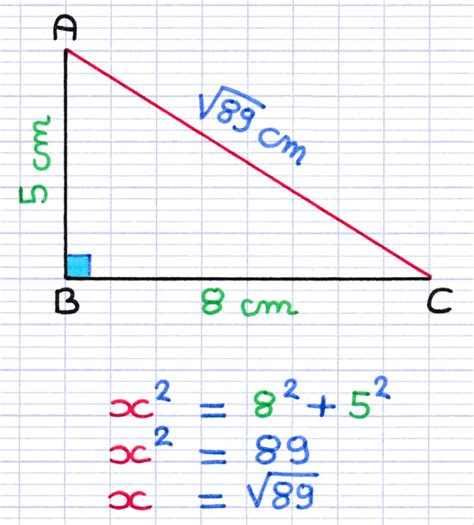 Calculer l'hypoténuse d'un triangle rectangle