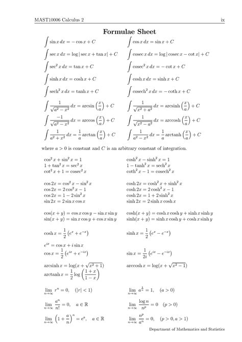 Calculus 2 formula. Calculus is also used to find approximate solutions to equations; in ... Calculus, Volume 2, Multi-Variable Calculus and Linear Algebra with Applications. 
