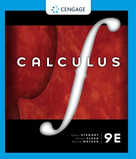 Calculus (Metric Version) 9th edition . James Stewart Publisher: Cengage Learning. eBook. ... Getting to Know the New Authors of Stewart Calculus Hear from James Stewart's hand-picked successors, Professors Saleem Watson and Dan Clegg, as they explain their mentorship under Stewart—and how their collective experience ensures the …. 