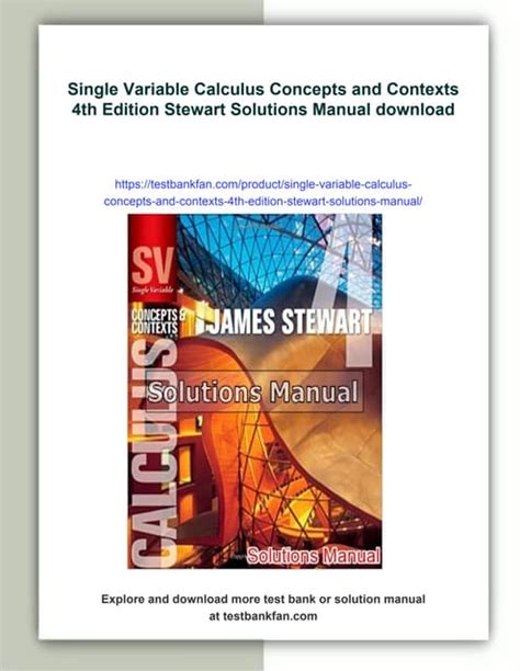 Calculus Concepts And Contexts Solutions Manual Pdf