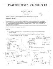 Calculus ab section 1 part a answers 2018. .  ...