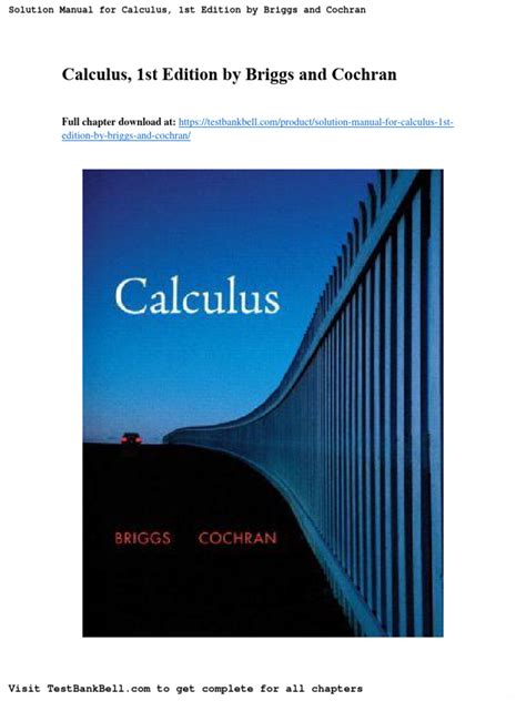 Calculus briggs cochran solutions manual pearson education. - Pdf service manual book chevrolet zafira presso.