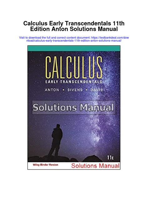 Calculus early transcendentals 11th edition solutions manual. - Luxman m 05 power amplifier service repair manual.