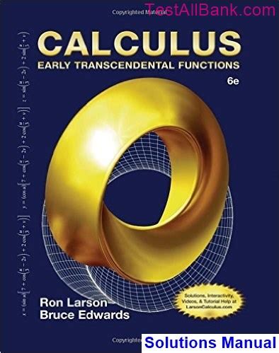 Calculus early transcendentals 6th edition solution manual. - Study guide to the portable seminary.