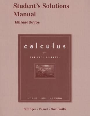 Calculus for life sciences bittinger solutions manual. - Solution manual to matching supply and demand.