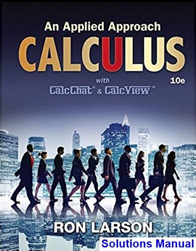 Calculus larson applied approach solutions manual. - Pocket guide toolkit to dejongs neurologic examination.