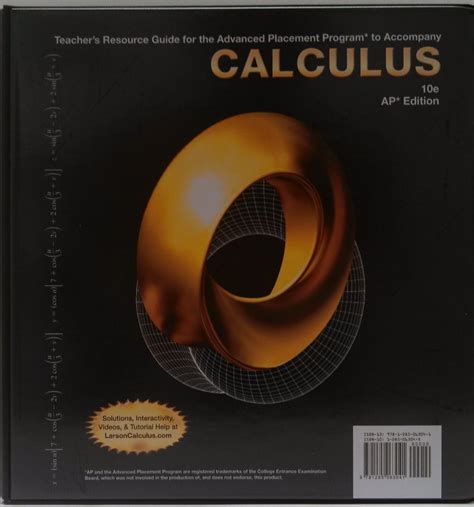 Calculus teachers resource guide for the advanced placement program by larson and edwards 10th edition ap edition. - Laboratory manual on plant pathology 2nd revised edition.