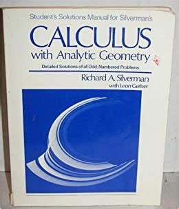 Calculus with analytic geometry silverman solution. - Aprilia rx 50 erfahrung werkstatt service handbuch.