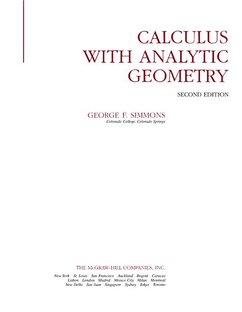 Calculus with analytic geometry simmons solutions manual. - Prentice hall amerika geschichte unserer nation lehrbuch gratis.